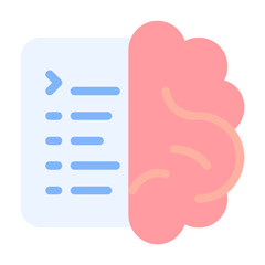 Coding icon with flat color style