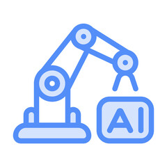 Obraz premium Automation icon with lineal color style