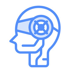 Cybord icon with lineal color style