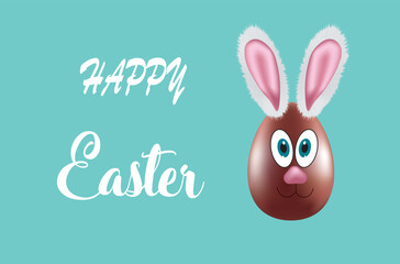 Fototapeta premium Happy Easter card. vector illustration
