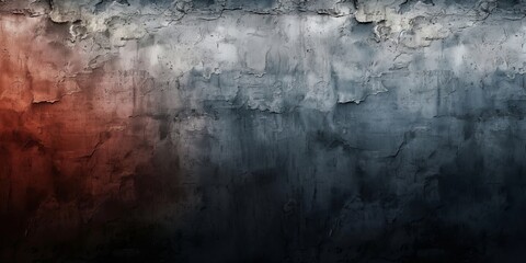 Abstract dark color design with white gradient background on old wall texture, Generative AI