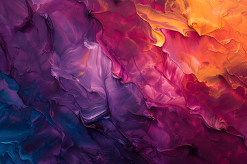 Colorful Canvas Harmony: Captivating Abstract with Seamless Oil Paint