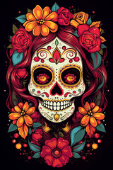 Diaz de las muerte illustration (day of the death)
