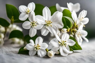 white spring flowers