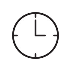 Clock icon. Clock vector, alarm clock symbol illustration on white background. Modern clock vector illustration for web site, mobile app, logo, app, UI/ UX design.