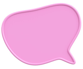 Speech Bubble. Text Box. 3D Illustration.