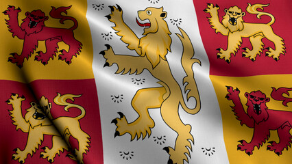 Flag of Bangor University, Real Texture Flag of Flag of Bangor University, the England Banner Collection, UK