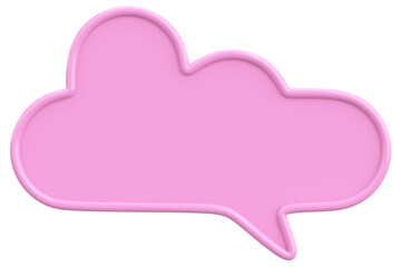 Speech Bubble. Text Box. 3D Illustration.