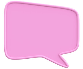 Speech Bubble. Text Box. 3D Illustration.