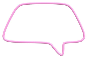 Speech Bubble. Text Box. 3D Illustration.
