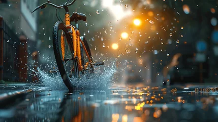 Foto op Canvas riding a bicycle © Piyada