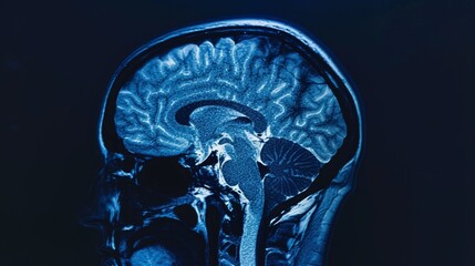 brain scan MRI image Generative AI - obrazy, fototapety, plakaty