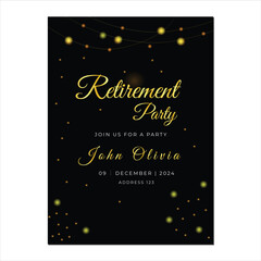Happy retirement lunch party invitation