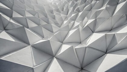 abstract white background made of triangles 3d rendering