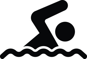Swimmer icon . Swim icon . Summer swim icon vector - obrazy, fototapety, plakaty
