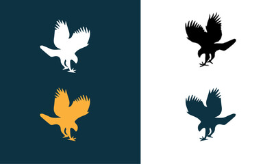 eagle symbol for logo design, black, orange, blue, and white eagle symbols for logo design,