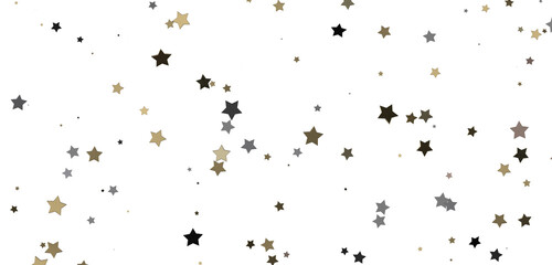 Celestial Splendor Unveiled: 3D Gold Stars Rain Illustration Enchants