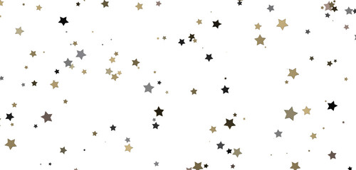 Obraz premium Celestial Splendor Unveiled: 3D Gold Stars Rain Illustration Enchants