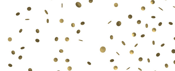 Golden Bliss: Exquisite 3D Illustration of Blissful Gold Confetti