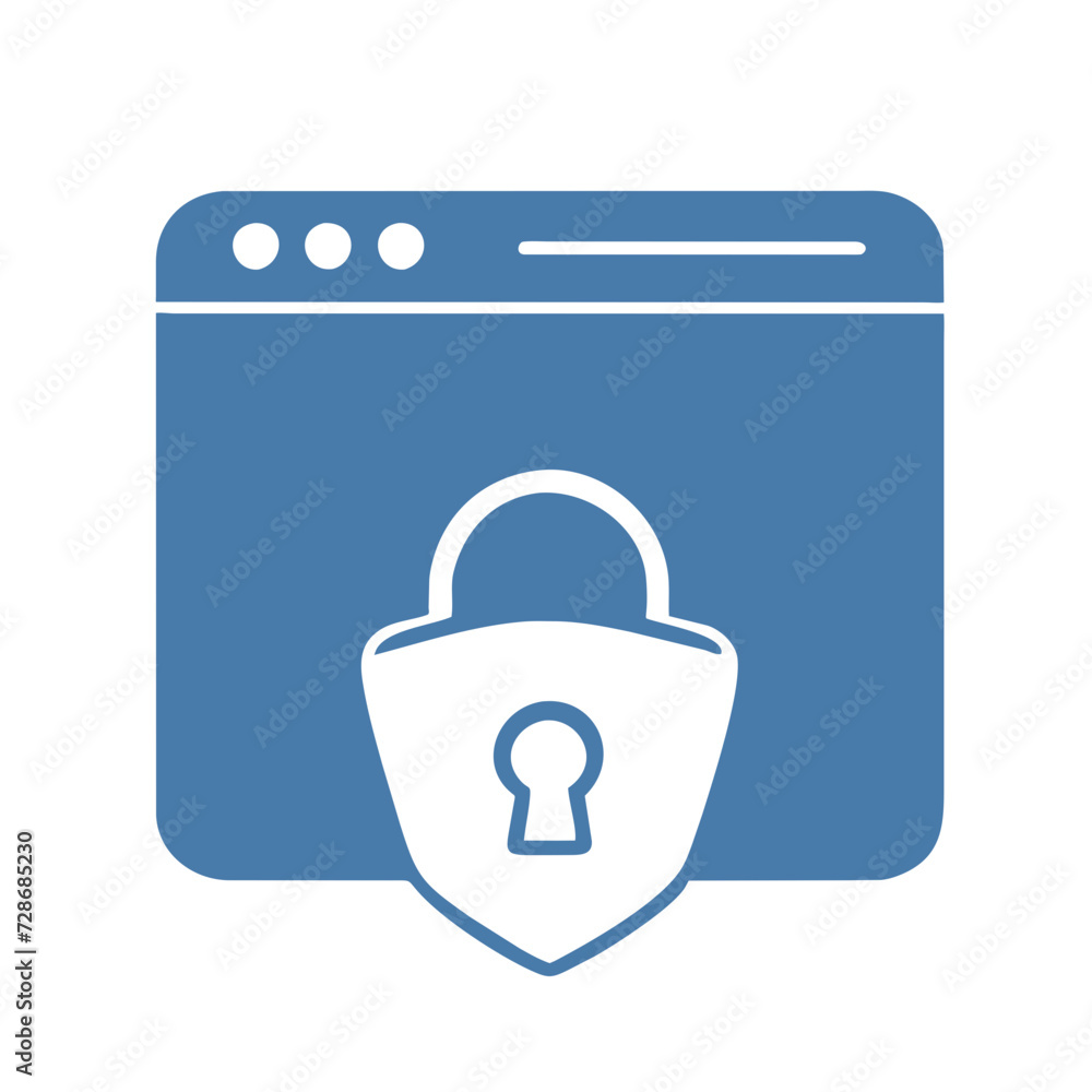 Poster cyber security icon set. data protection symbol. secured network icon collection. technology concept