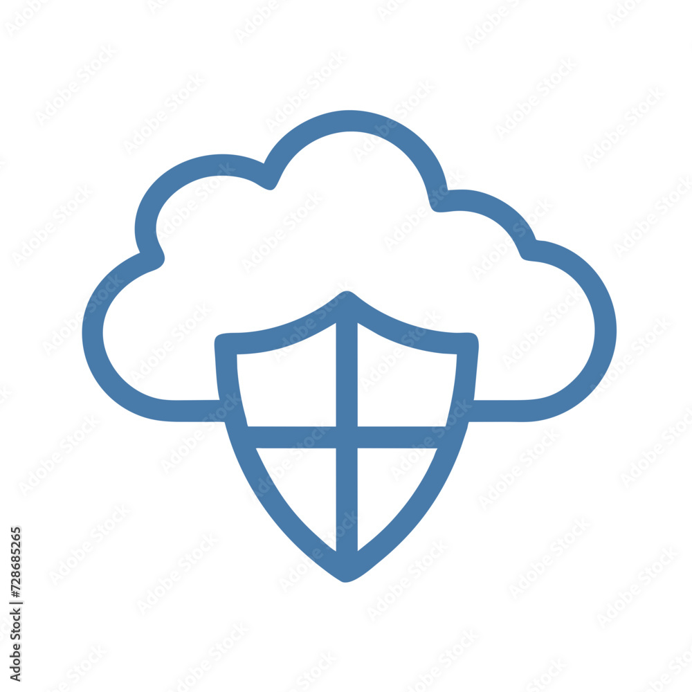 Poster cyber security icon set. data protection symbol. secured network icon collection. technology concept