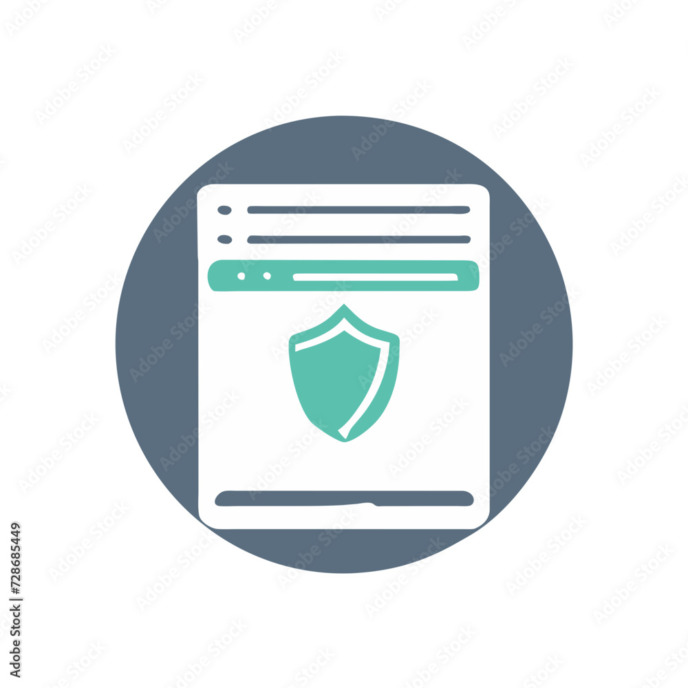 Poster cyber security icon set. data protection symbol. secured network icon collection. technology concept