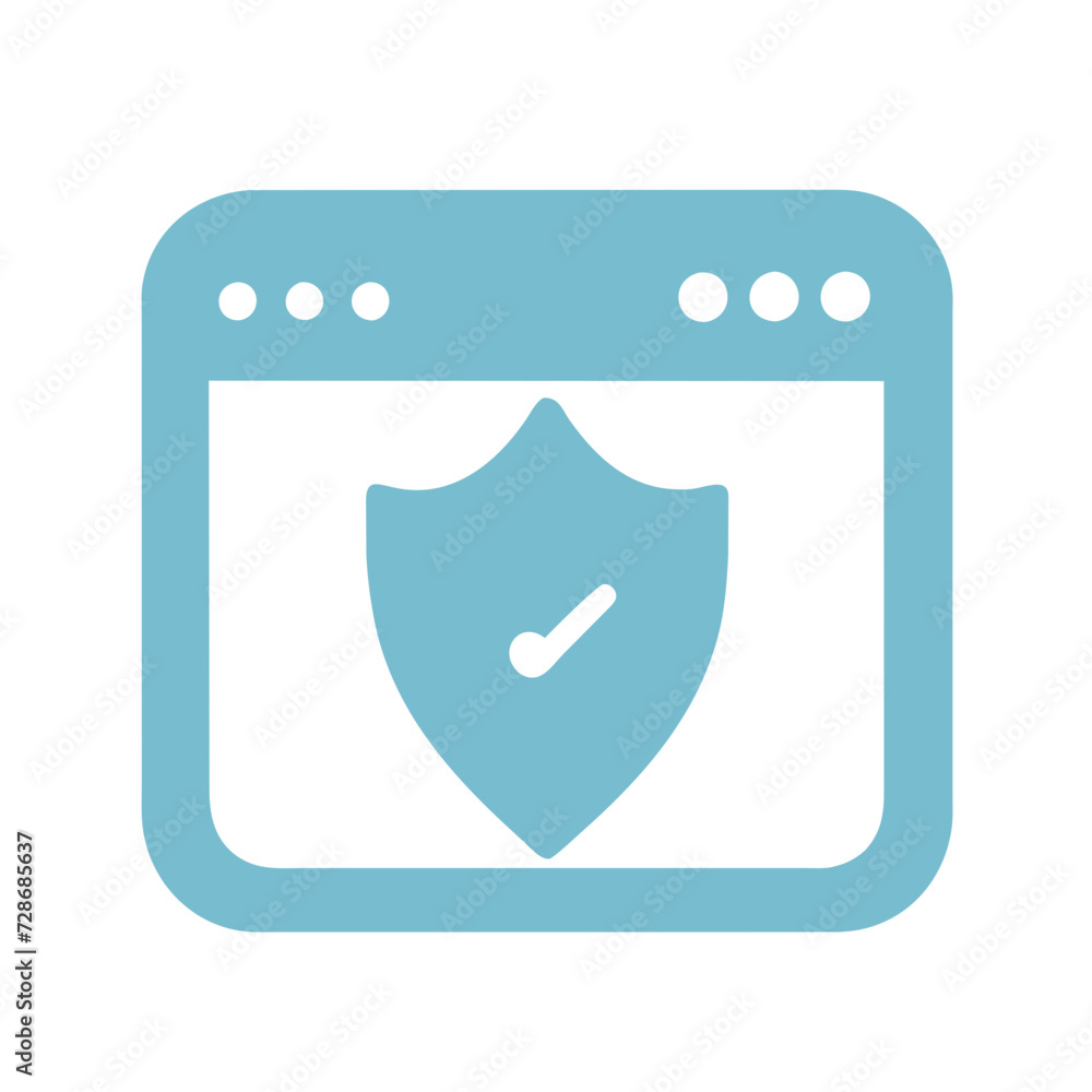 Poster cyber security icon set. data protection symbol. secured network icon collection. technology concept