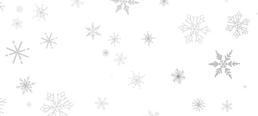 Winter Snow Symphony: Captivating 3D Illustration of Descending Snowflakes for Christmas