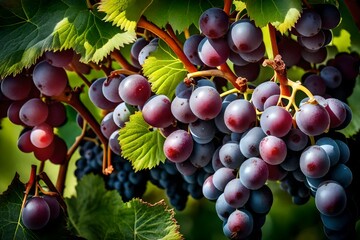 grapes on vine