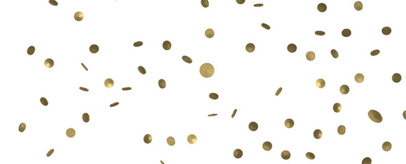 Golden Bliss: Exquisite 3D Illustration of Blissful Gold Confetti