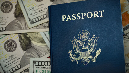 US passport and money
