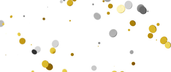 Shower of Elegance: Breathtaking 3D Illustration of Luxurious gold Confetti