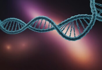 DNA molecules on the beautiful backdrop