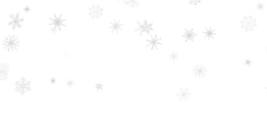 Festive Snow Drift: Captivating 3D Illustration of Descending Christmas Snowflakes