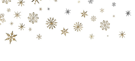 Winter christmas sky with falling snow