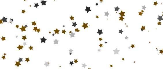 Celestial Splendor Unveiled: 3D Gold Stars Rain Illustration Enchants