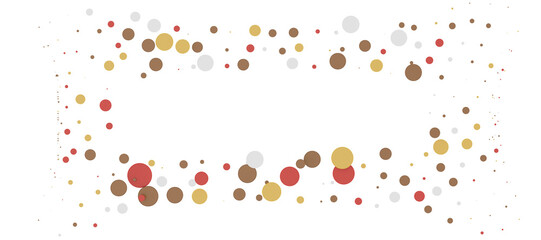  Colorful assorted confetti with serpentine on white