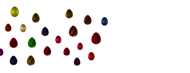 Easter colorful eggs isolated