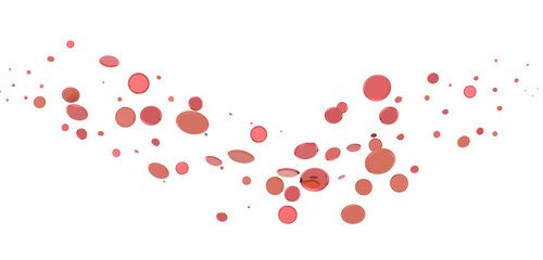 confetti png. red confetti falls from the sky. Glittering confetti on a transparent background. Holiday