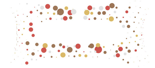  Colorful assorted confetti with serpentine on white