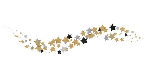 Stellar Symphony: Embark on a Visual Journey with 3D Gold Stars Rain