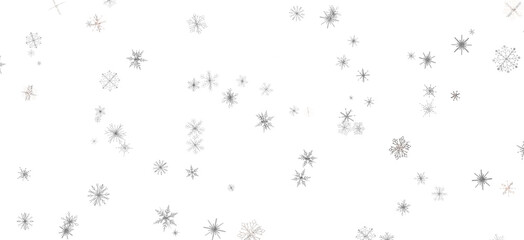 Snowflakes - Christmas background design of snowflake and snow falling in the winter 3d illustration