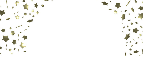 Stars - stars. Confetti celebration, Falling golden abstract decoration for party, birthday celebrate,