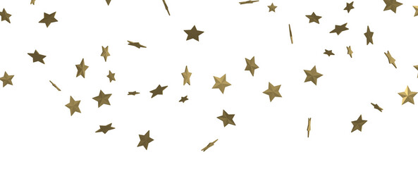 Stars - A gray whirlwind of golden snowflakes and stars. New