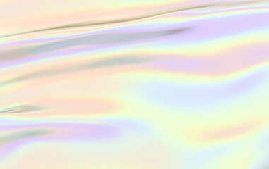 Abstract Holographic Waves - Vibrant Pastel Background