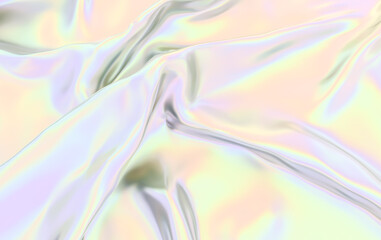 Abstract Holographic Waves - Vibrant Pastel Background