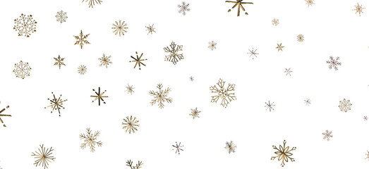 Snowflakes - Christmas background design of snowflake and snow falling in the winter 3d illustration