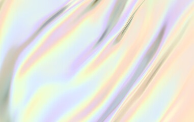 Abstract Holographic Waves - Vibrant Pastel Background