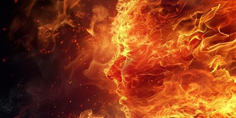 Obraz premium Fire elemental concept with photorealism