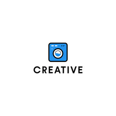 creative camera logo vector